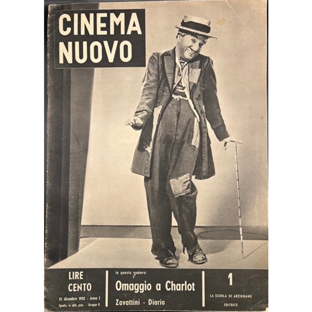 RARE 1952 Italian Charlie Chaplin Magazine Limelight, The Kid, Gold Rush, Tramp